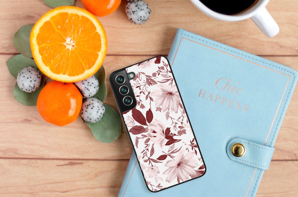 Kleurrijke Telefoonhoesje Samsung Galaxy S22 Plus Watercolor Flowers B2C Telecom