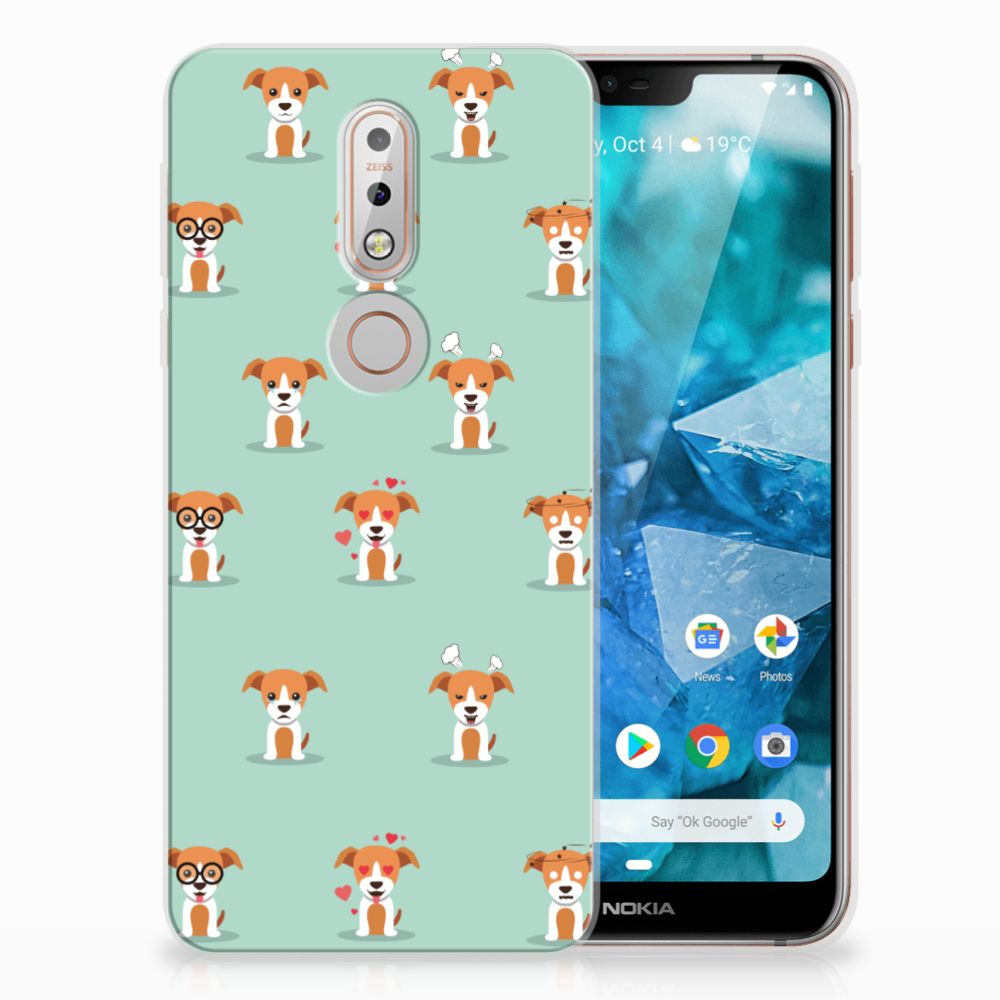 Nokia 7.1 TPU Hoesje Pups