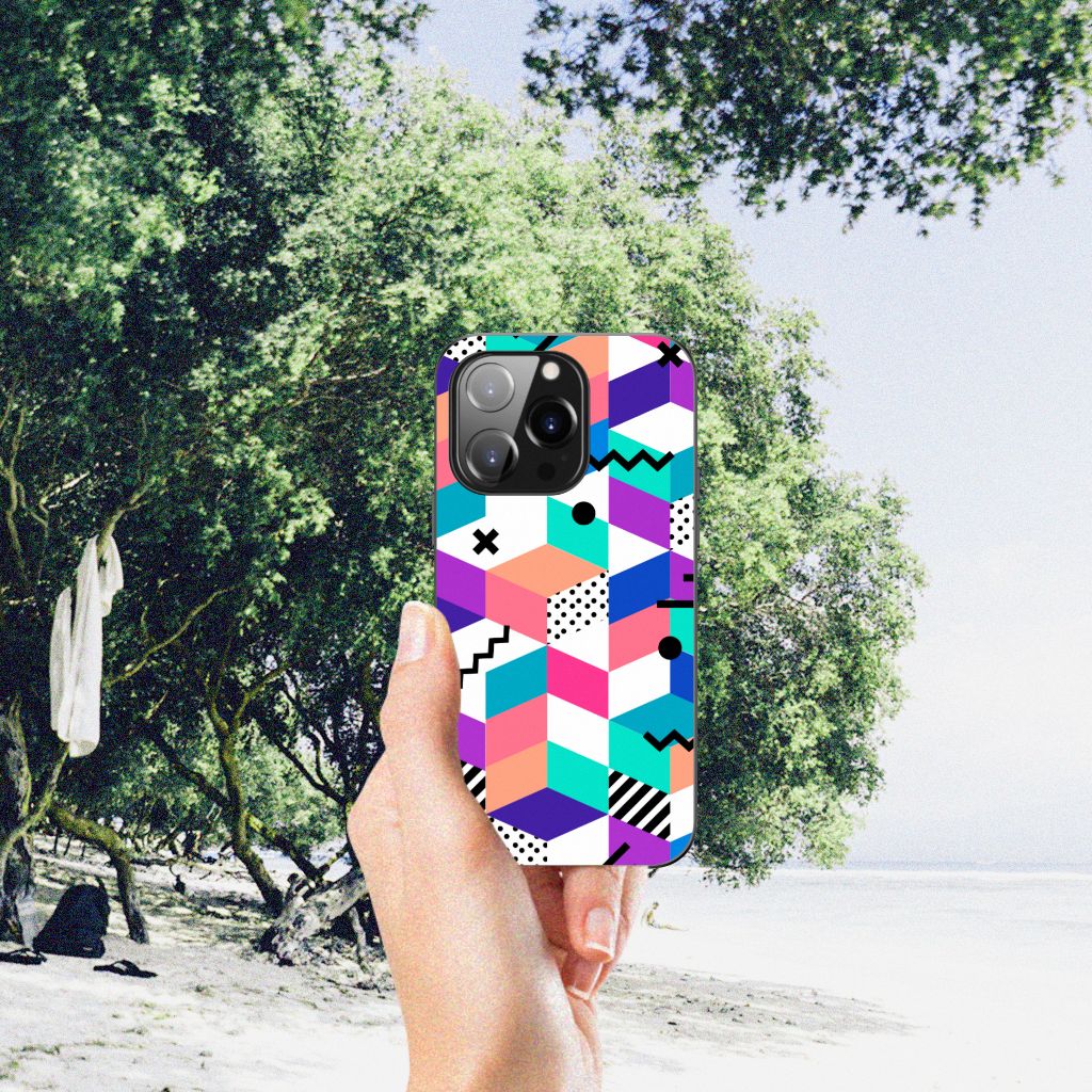 iPhone 14 Pro Backcover Blokken Kleurrijk B2C Telecom