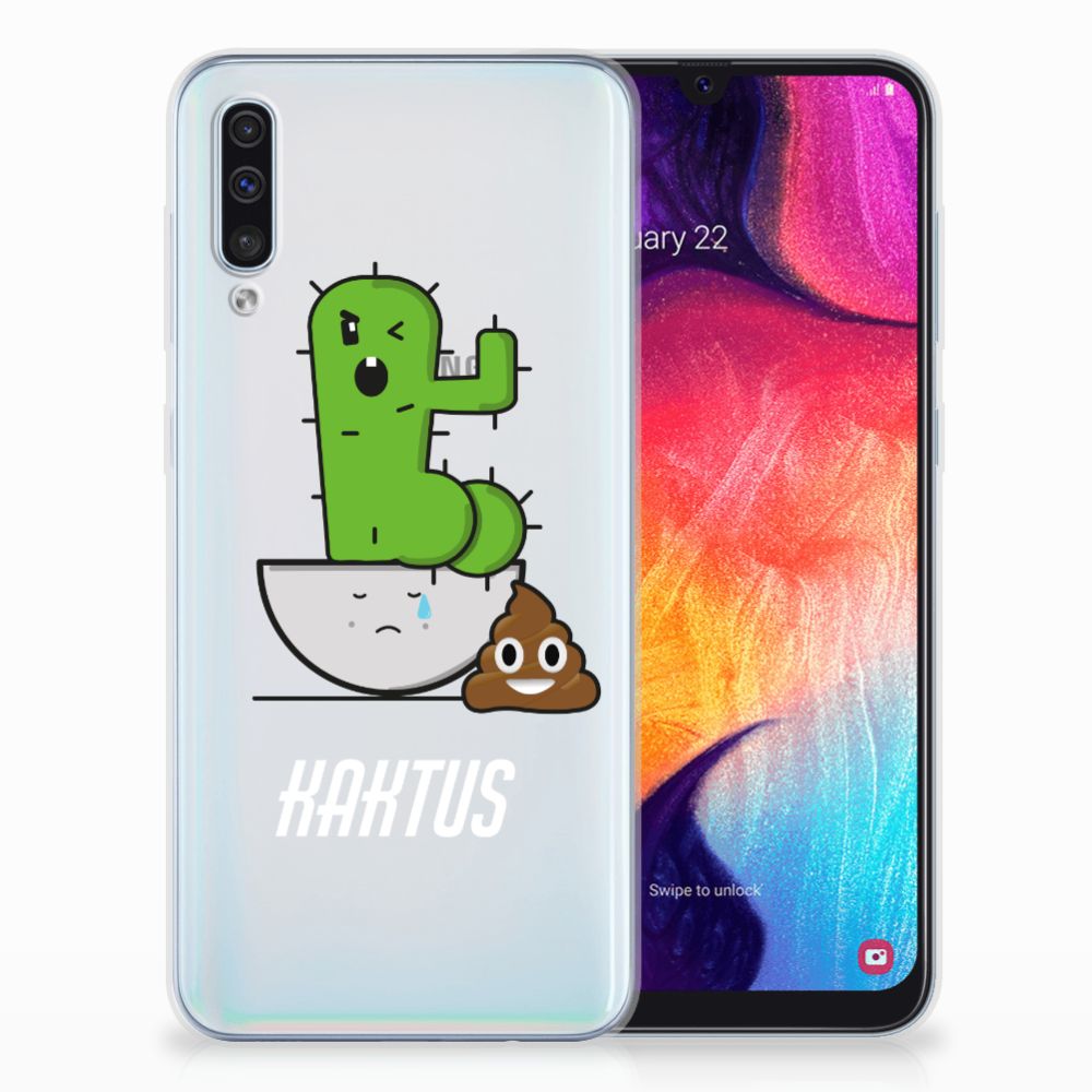 Samsung Galaxy A50 Telefoonhoesje met Naam Cactus Poo