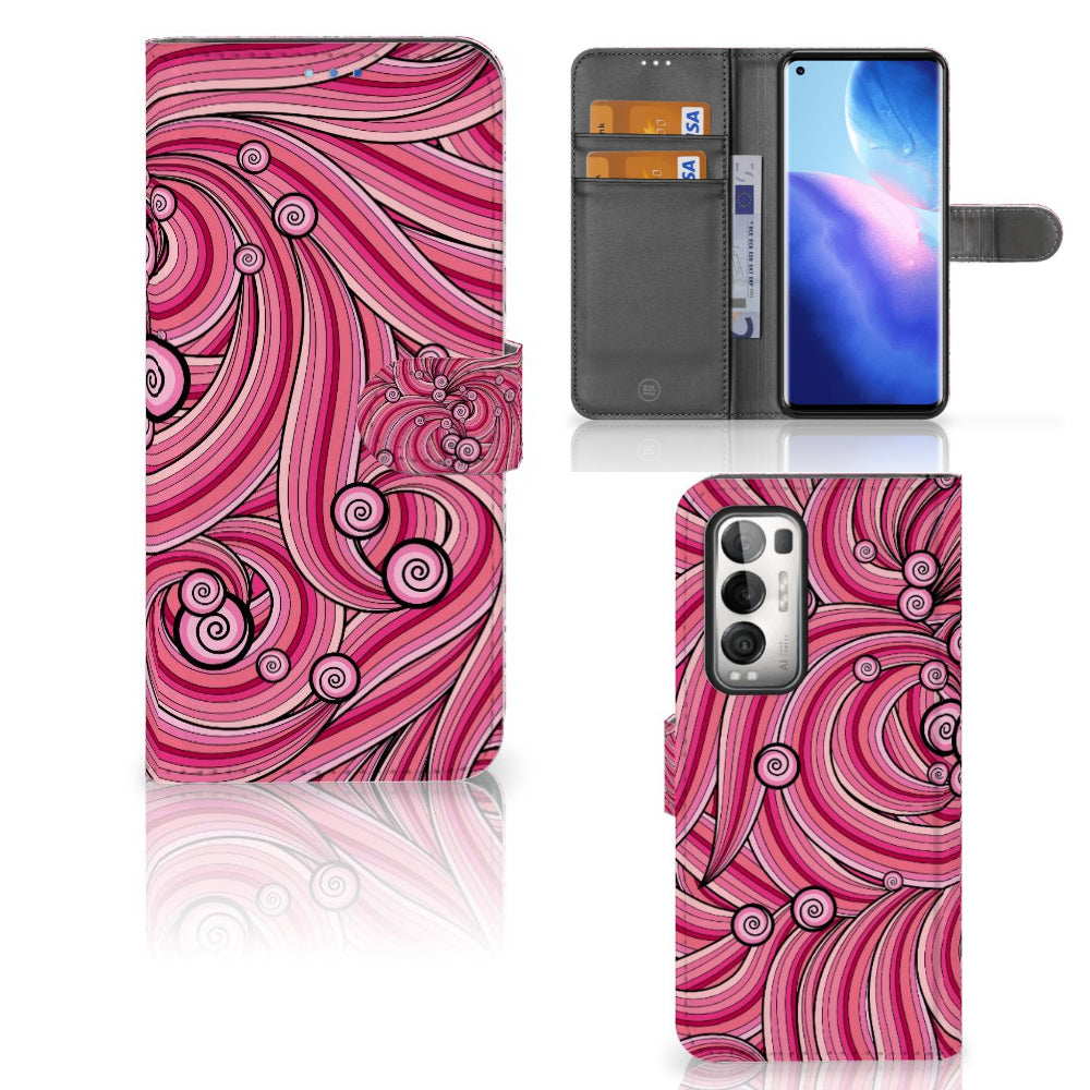 OPPO Find X3 Neo 5G Hoesje Swirl Pink