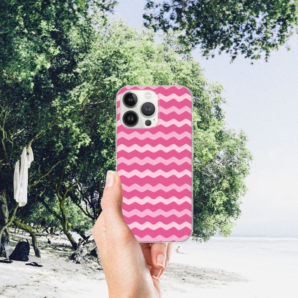 iPhone 13 Pro Max TPU bumper Waves Pink B2C Telecom