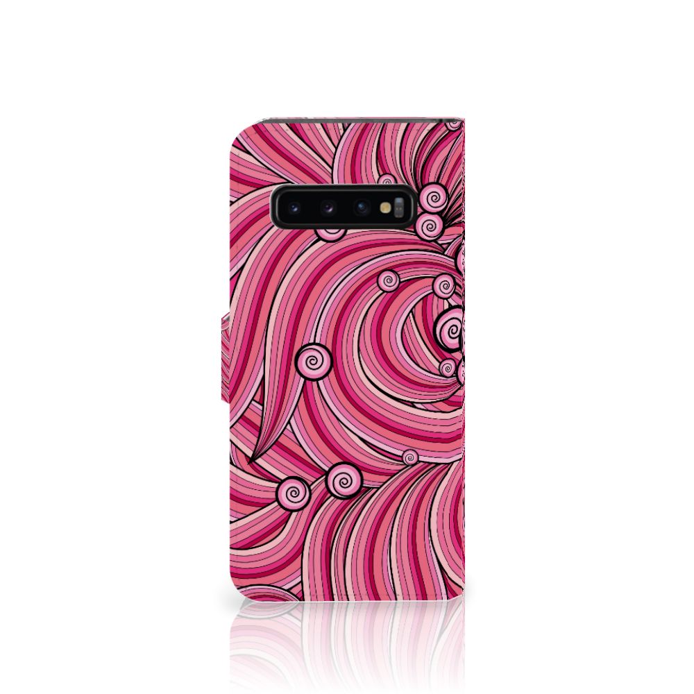 Samsung Galaxy S10 Hoesje Swirl Pink