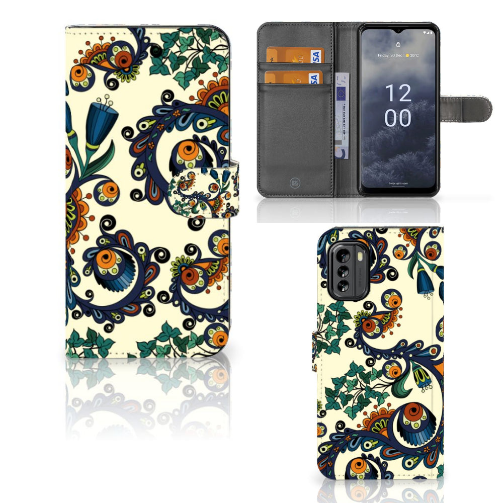 Wallet Case Nokia G60 Barok Flower