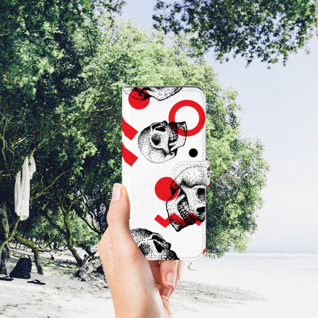 Telefoonhoesje met Naam OPPO Find X3 Neo 5G Skull Red