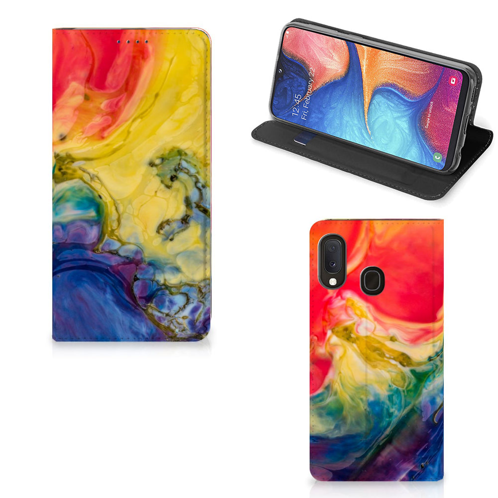 Bookcase Samsung Galaxy A20e Watercolor Dark