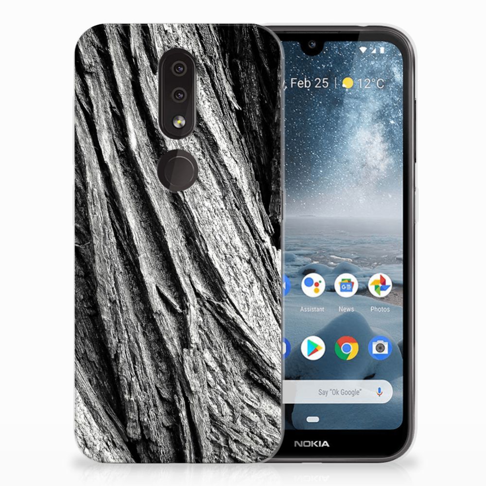 Bumper Hoesje Nokia 4.2 Boomschors Grijs