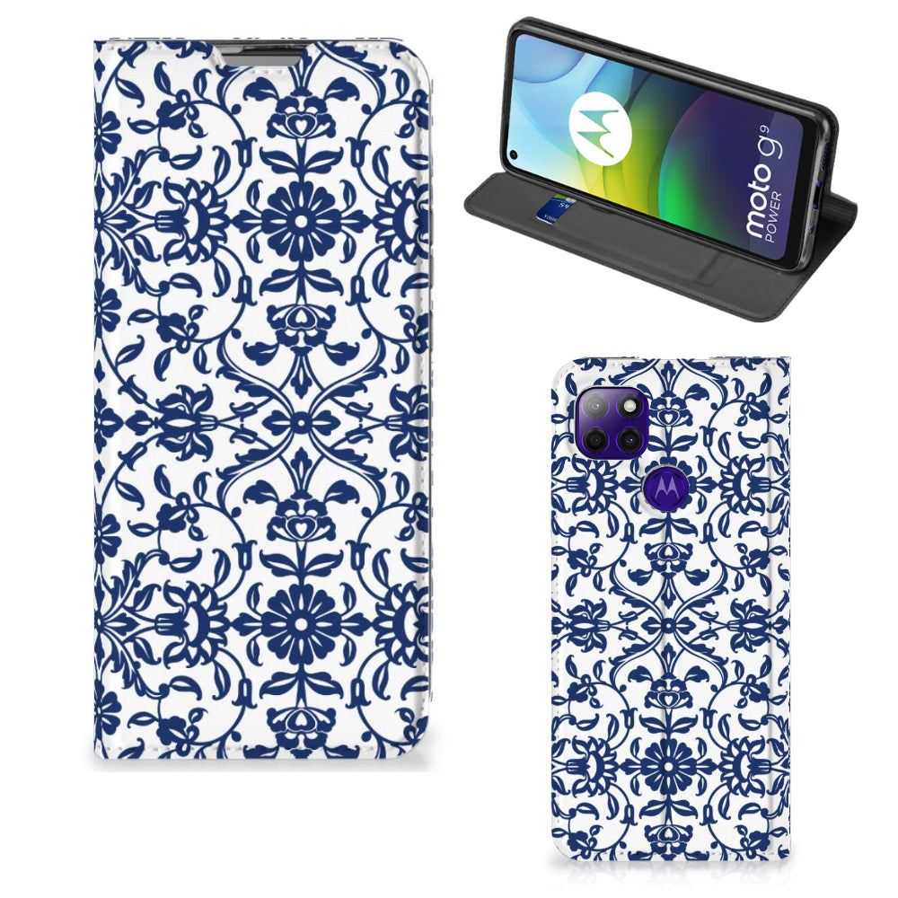 Motorola Moto G9 Power Smart Cover Flower Blue