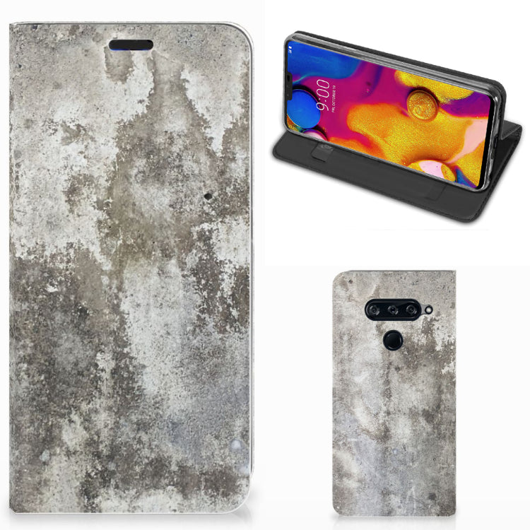 LG V40 Thinq Standcase Beton Print