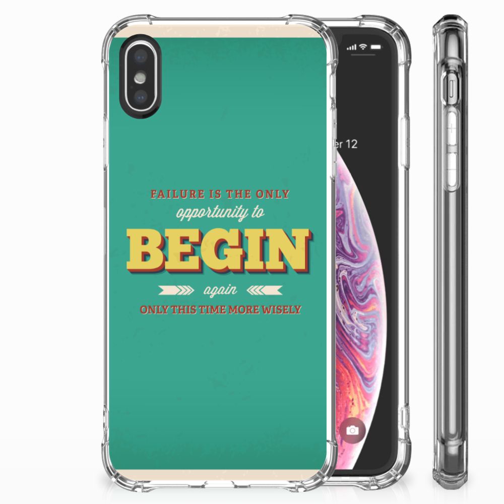 Apple iPhone X | Xs Telefoonhoesje met tekst Quote Begin