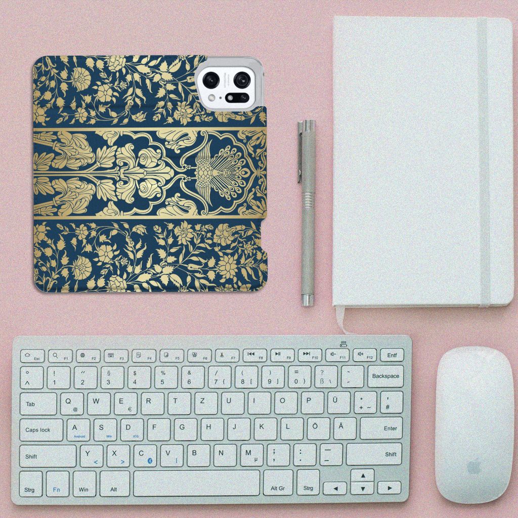 OPPO Find X5 Pro Smart Cover Beige Flowers - B2C Telecom