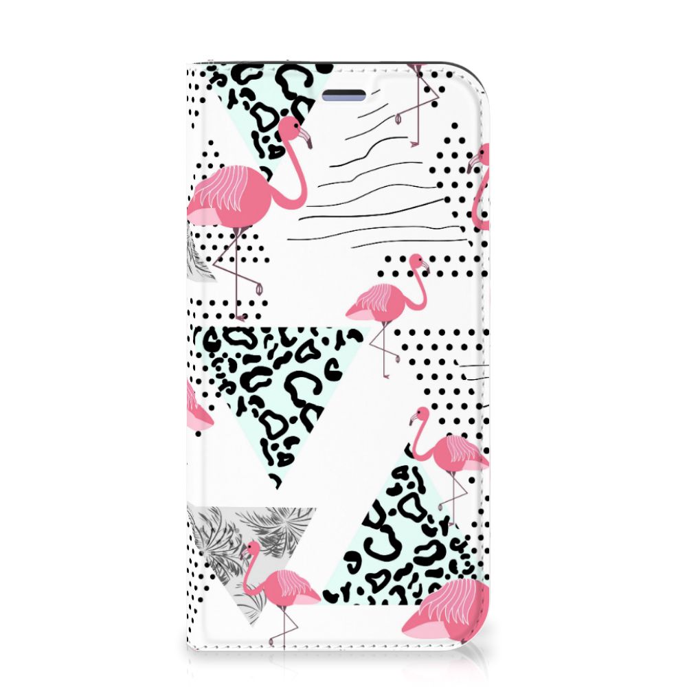 iPhone 12 Mini Hoesje maken Flamingo Triangle - B2C Telecom