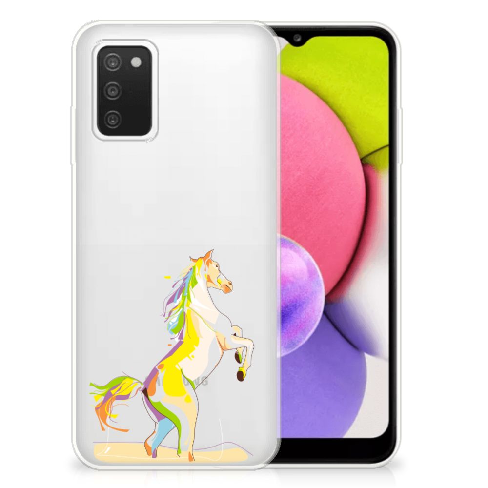 Samsung Galaxy A03S Telefoonhoesje met Naam Horse Color B2C Telecom