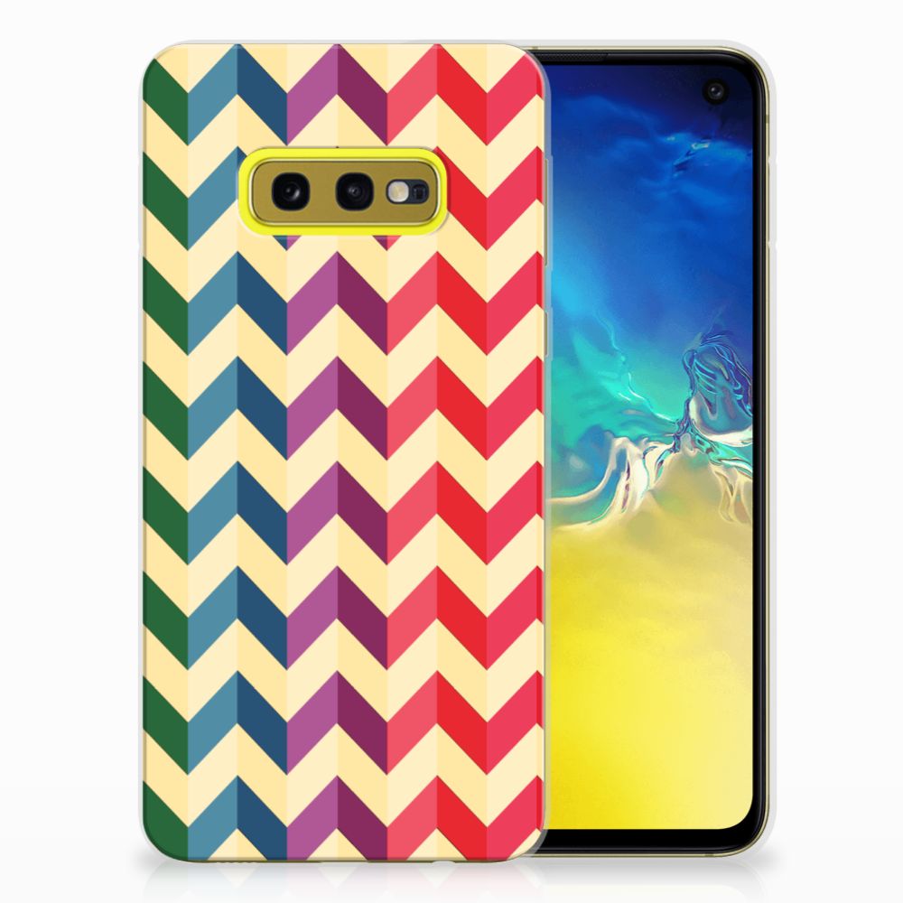 Samsung Galaxy S10e TPU bumper Zigzag Multi Color