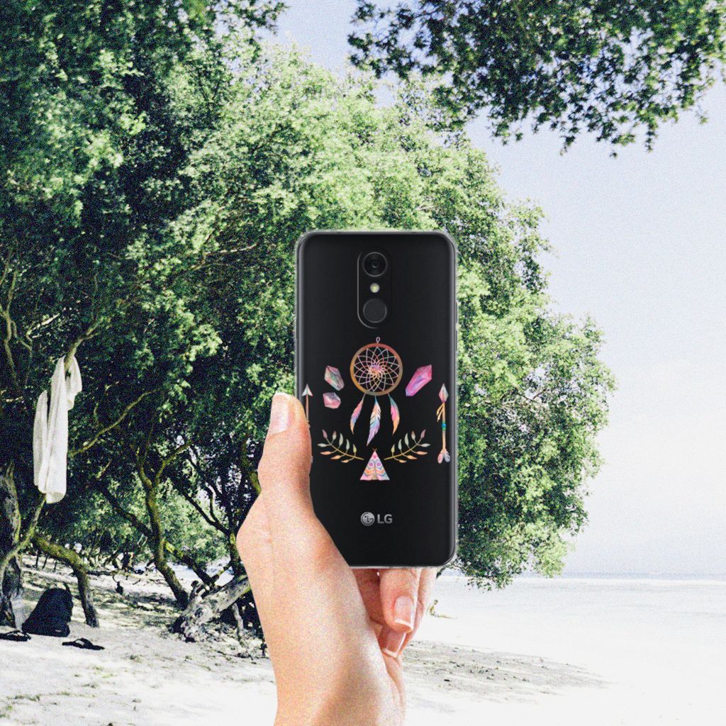 LG Q7 Telefoonhoesje met Naam Boho Dreamcatcher