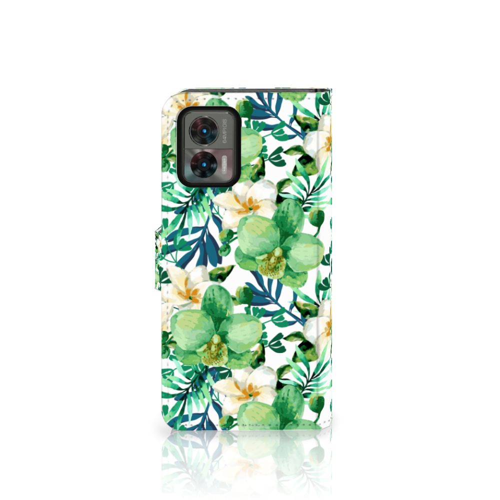 Motorola Edge 30 Neo Hoesje Orchidee Groen