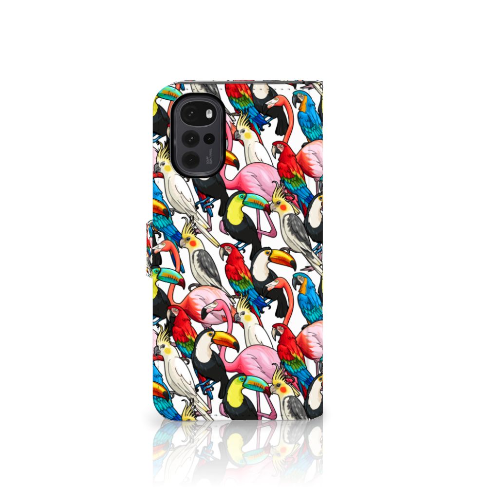 Motorola Moto G22 Telefoonhoesje met Pasjes Birds