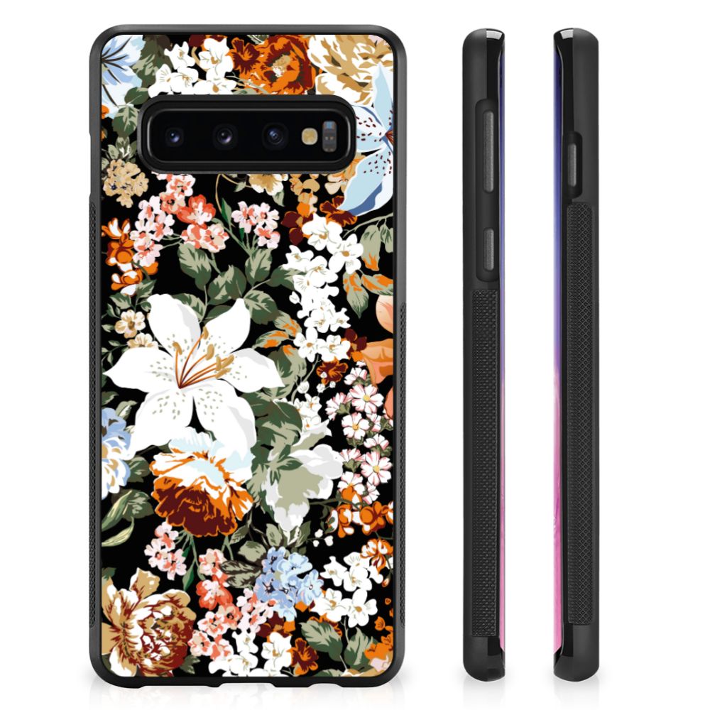 Skin Case voor Samsung Galaxy S10+ Dark Flowers