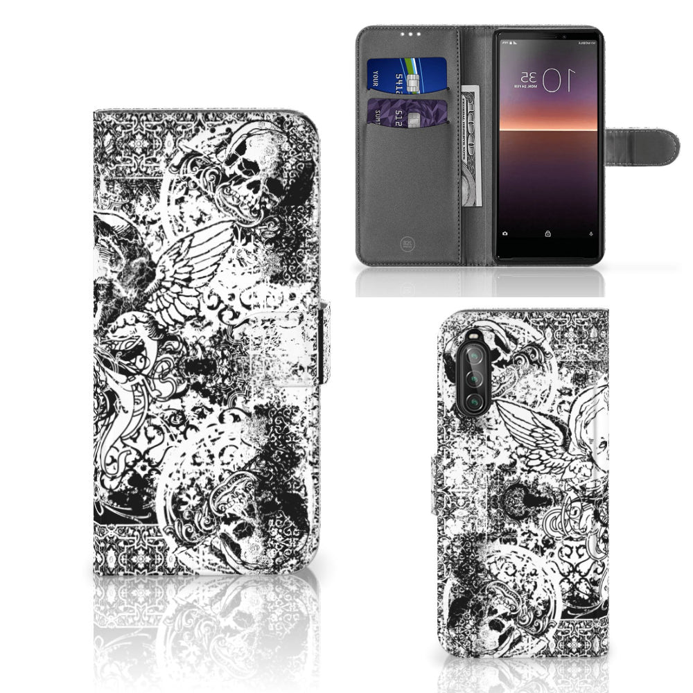 Telefoonhoesje met Naam Sony Xperia 10 II Skulls Angel