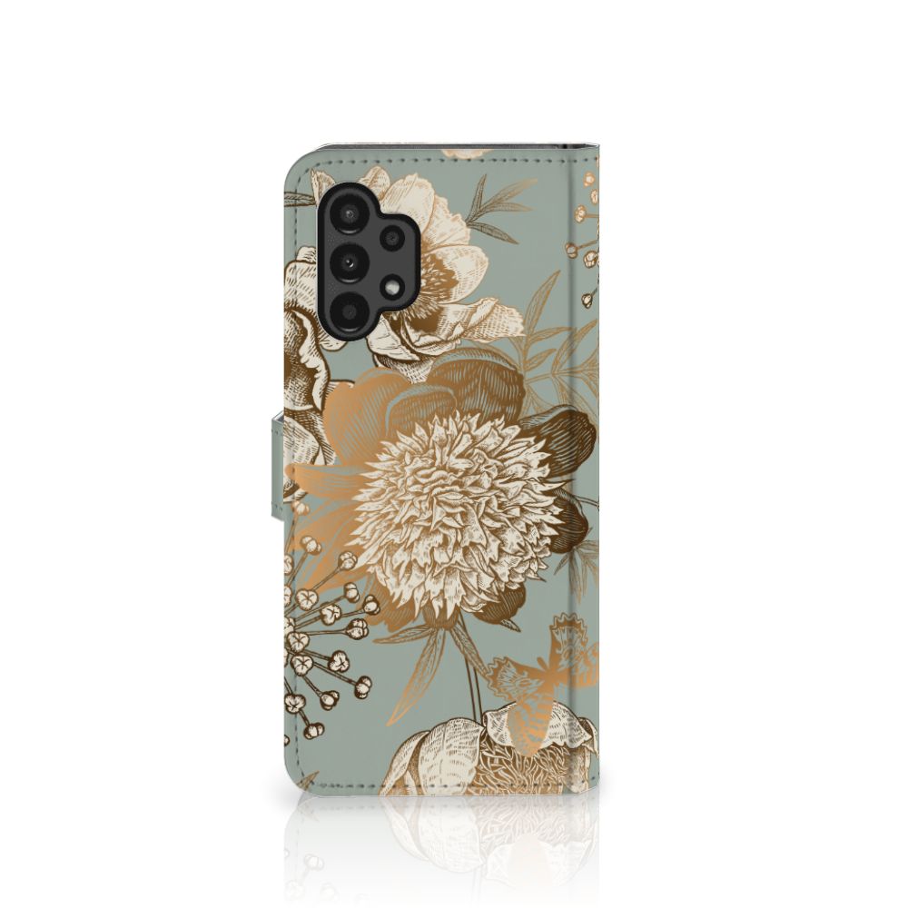 Hoesje voor Samsung Galaxy A13 (4G) Vintage Bird Flowers