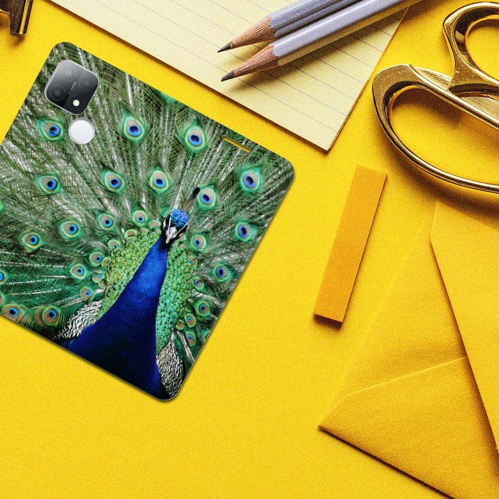 OPPO A15 Hoesje maken Pauw - B2C Telecom