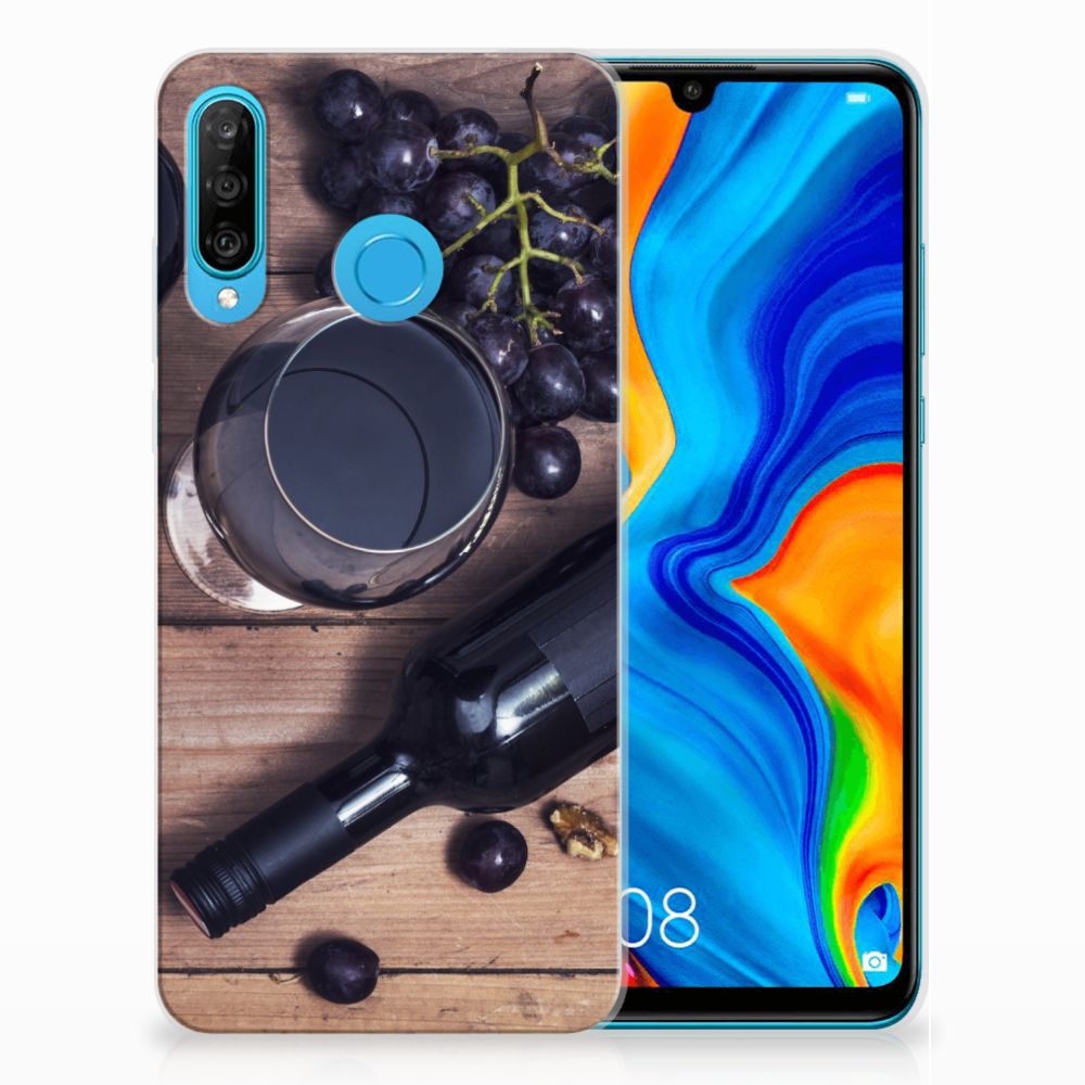 Huawei P30 Lite Siliconen Case Wijn