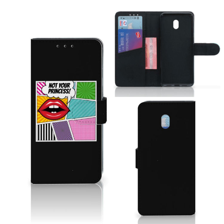 Xiaomi Redmi 8A Wallet Case met Pasjes Popart Princess