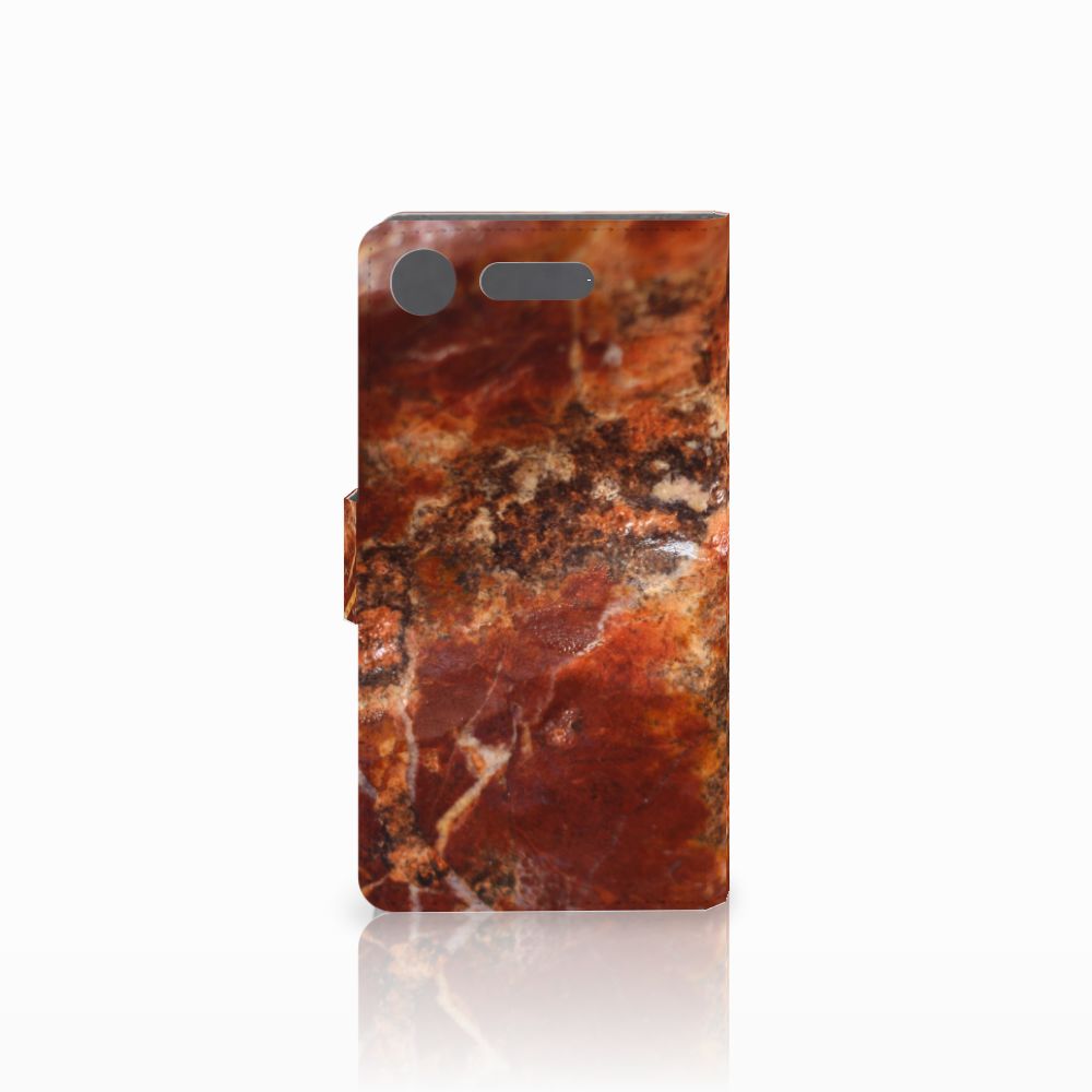 Sony Xperia XZ1 Bookcase Marmer Bruin