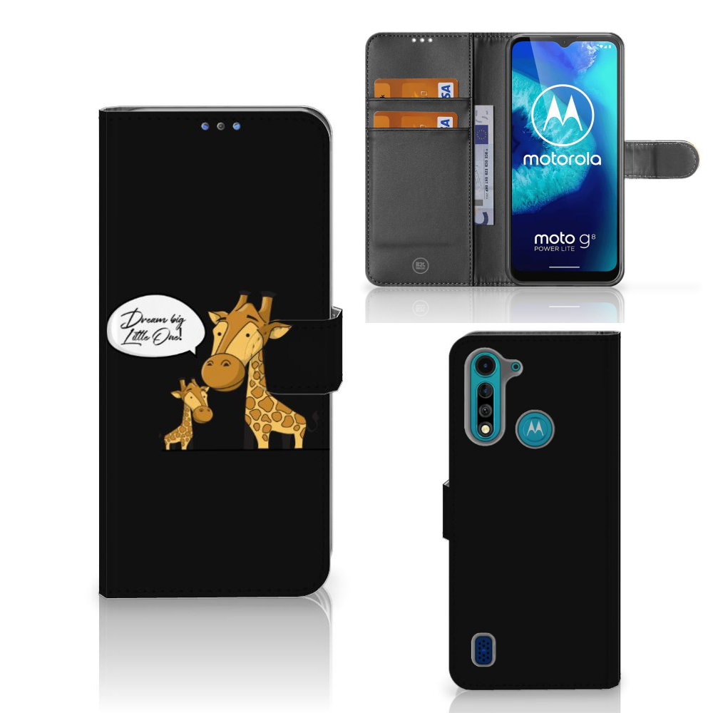 Motorola G8 Power Lite Leuk Hoesje Giraffe