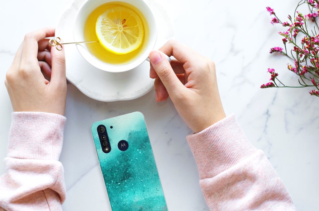 Hoesje maken Motorola Moto G8 Power Lite Painting Blue