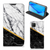 Huawei P40 Lite Standcase Marmer Wit Zwart - Origineel Cadeau Man - B2C Telecom