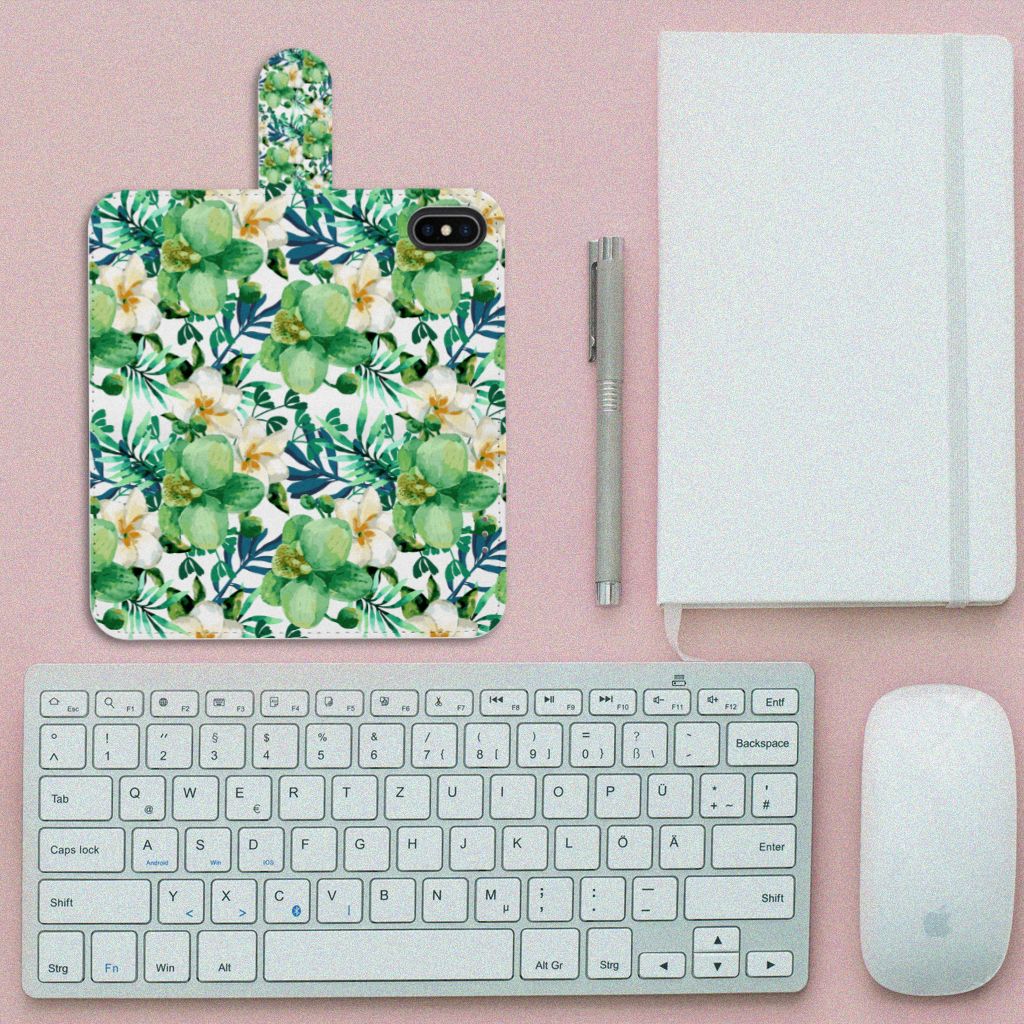 Apple iPhone X | Xs Hoesje Orchidee Groen