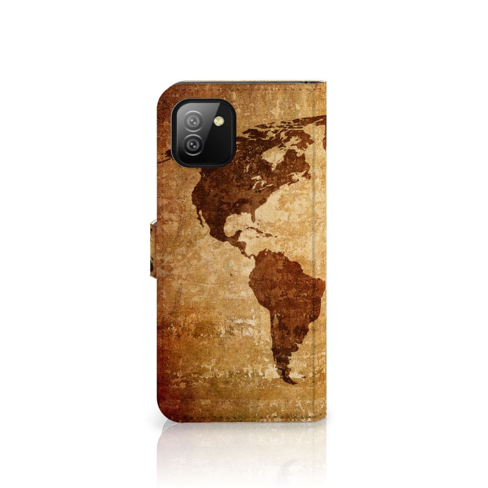 Samsung Galaxy A03 Flip Cover Wereldkaart