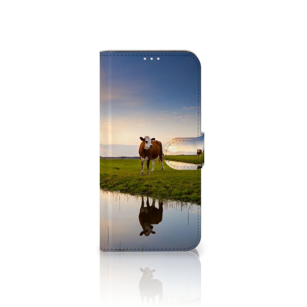 Motorola G8 Power Telefoonhoesje met Pasjes Koe