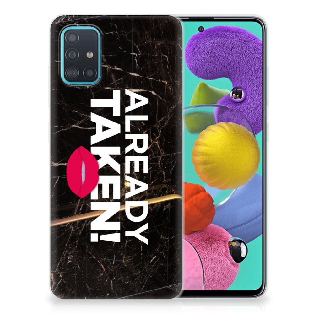 Samsung Galaxy A51 Siliconen hoesje met naam Already Taken Black