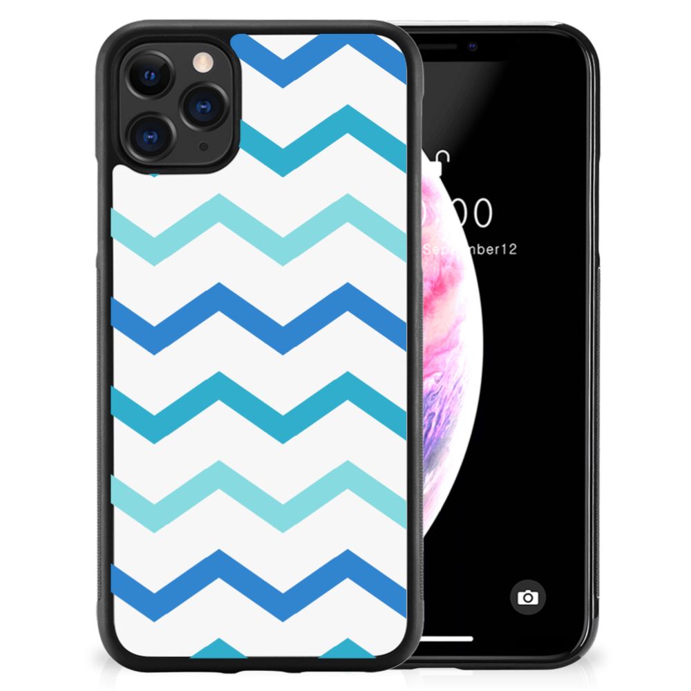Apple iPhone 11 Pro Max Bumper Case Zigzag Blauw B2C Telecom