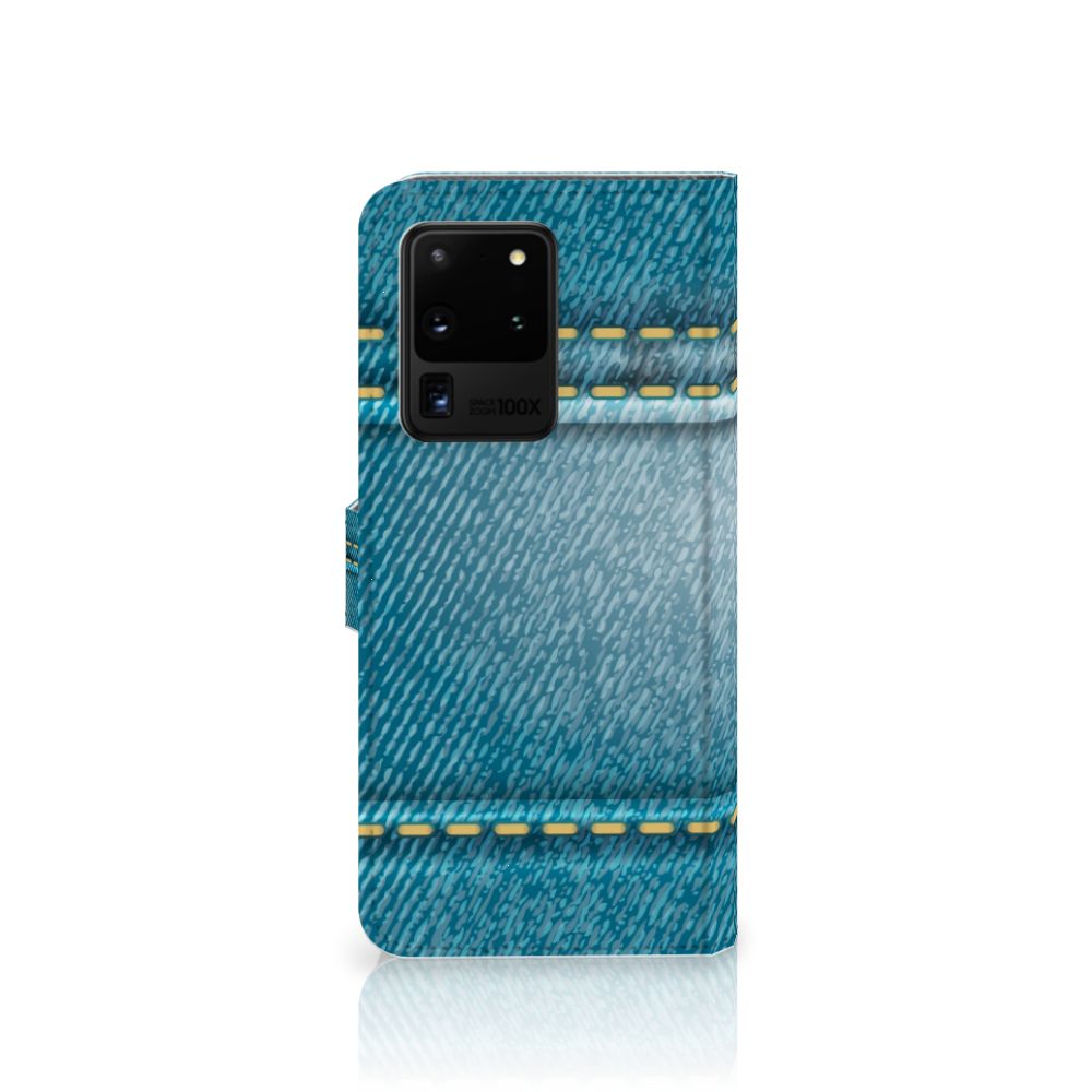Samsung Galaxy S20 Ultra Wallet Case met Pasjes Jeans