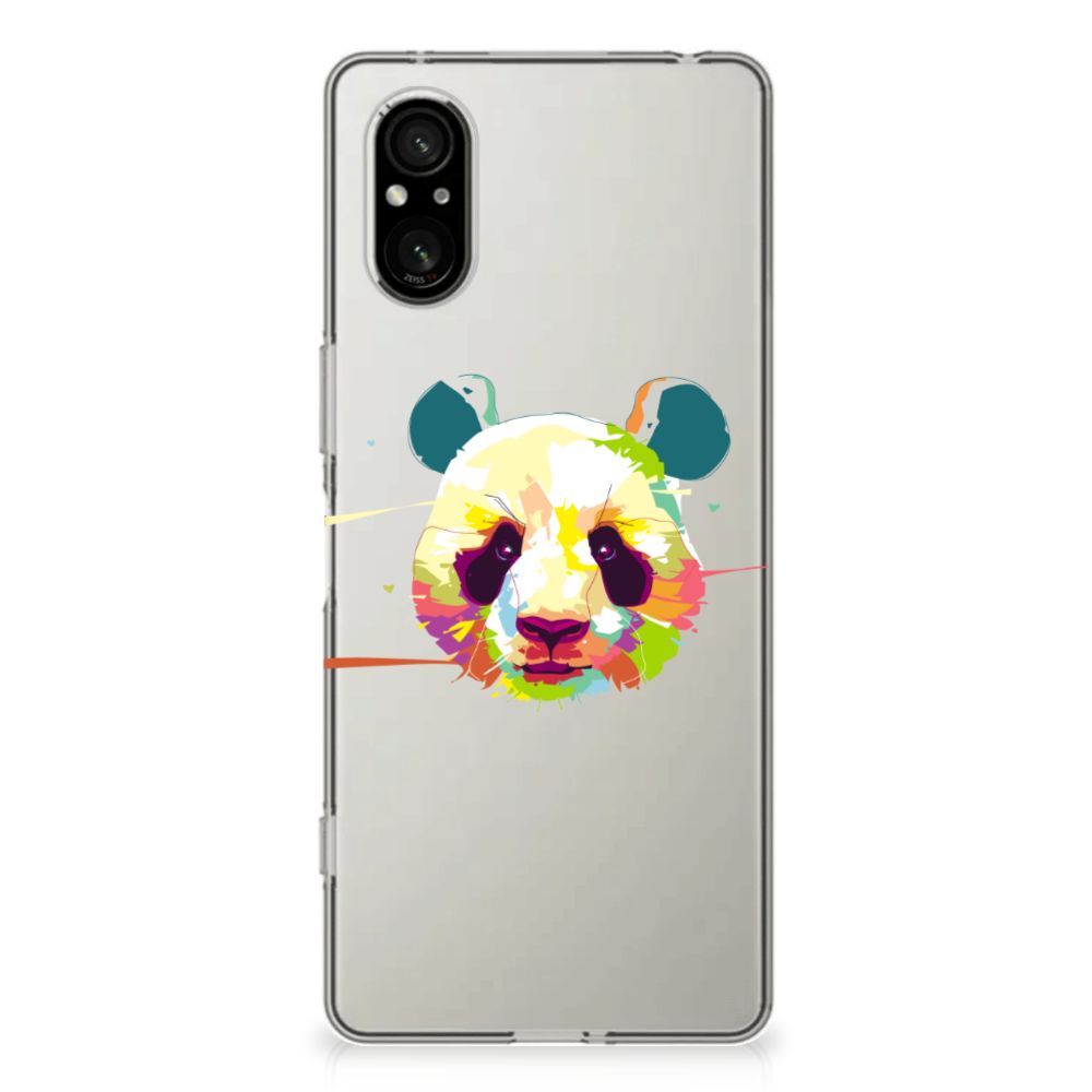 Sony Xperia 5 V Telefoonhoesje met Naam Panda Color