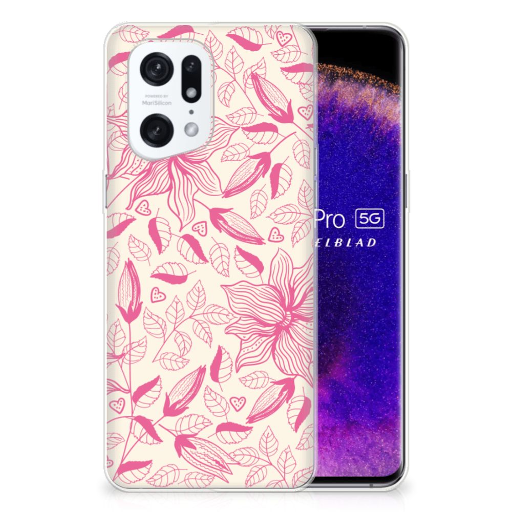 OPPO Find X5 Pro TPU Case Pink Flowers B2C Telecom