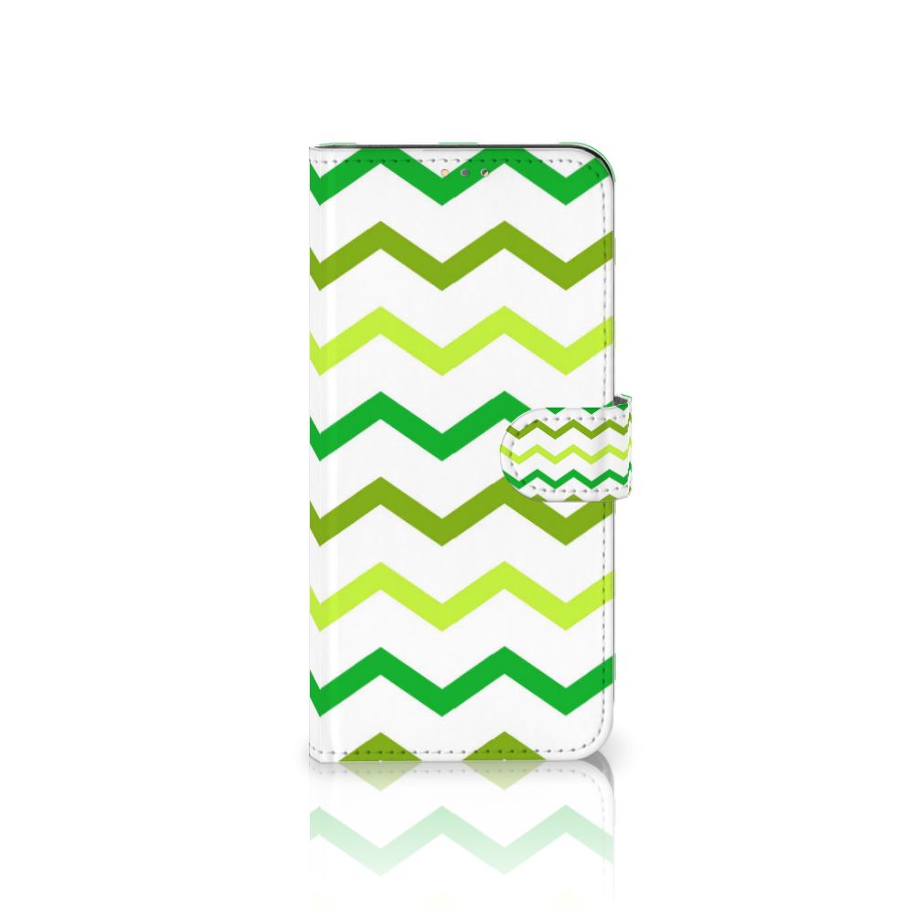 OPPO A15 Telefoon Hoesje Zigzag Groen