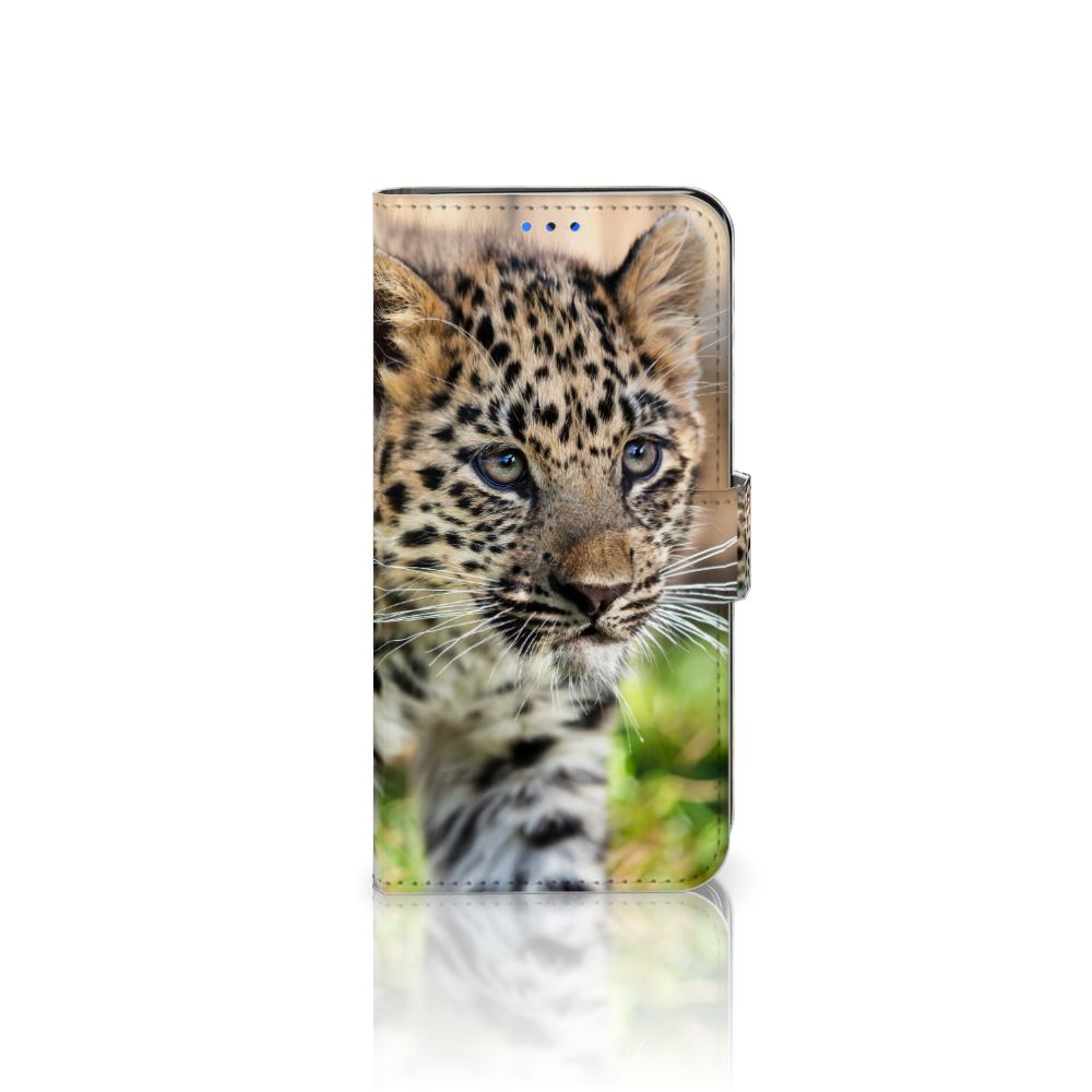 Huawei P Smart 2020 Telefoonhoesje met Pasjes Baby Luipaard