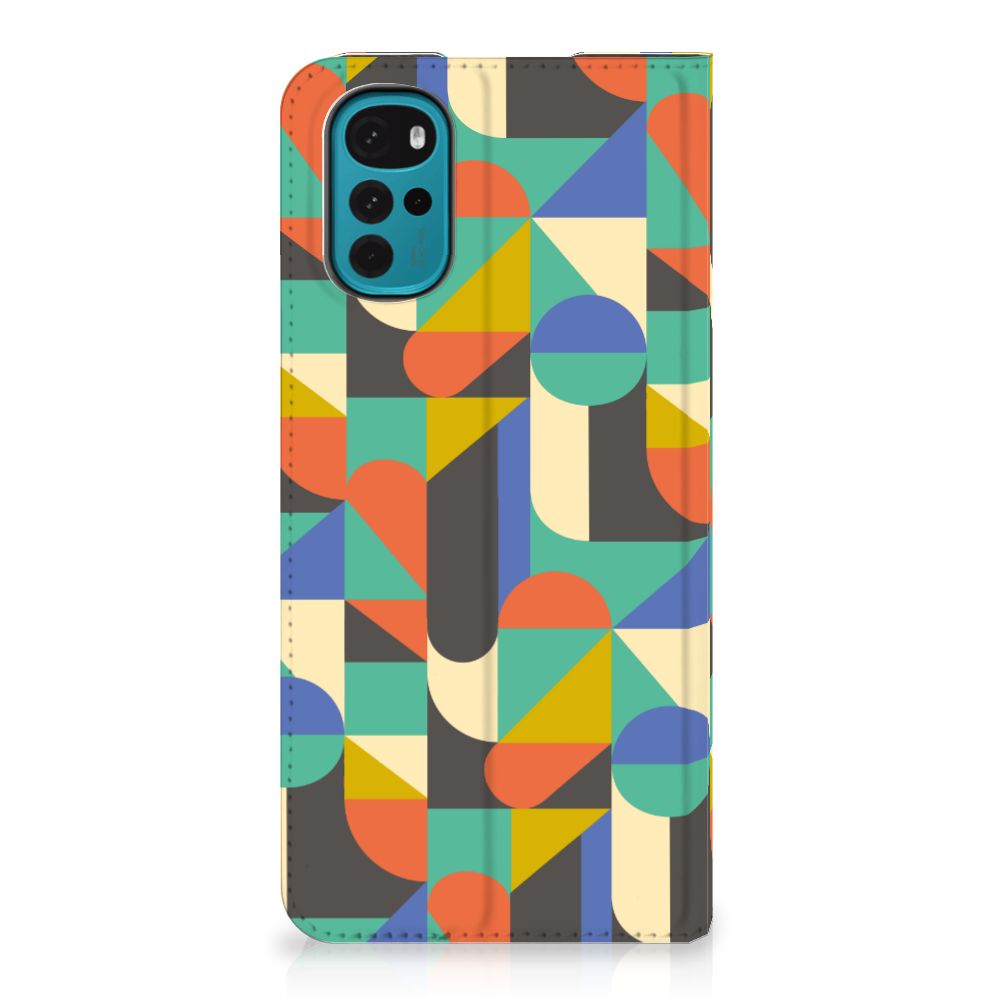 Motorola Moto G22 Hoesje met Magneet Funky Retro - B2C Telecom