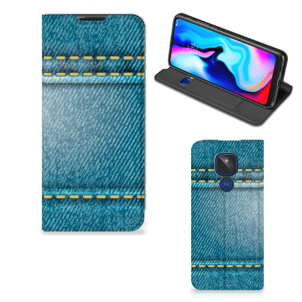 Motorola Moto G9 Play Hippe Standcase Jeans