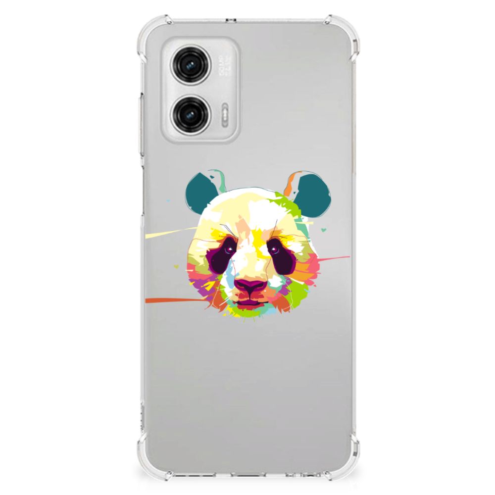 Motorola Moto G73 Stevig Bumper Hoesje Panda Color