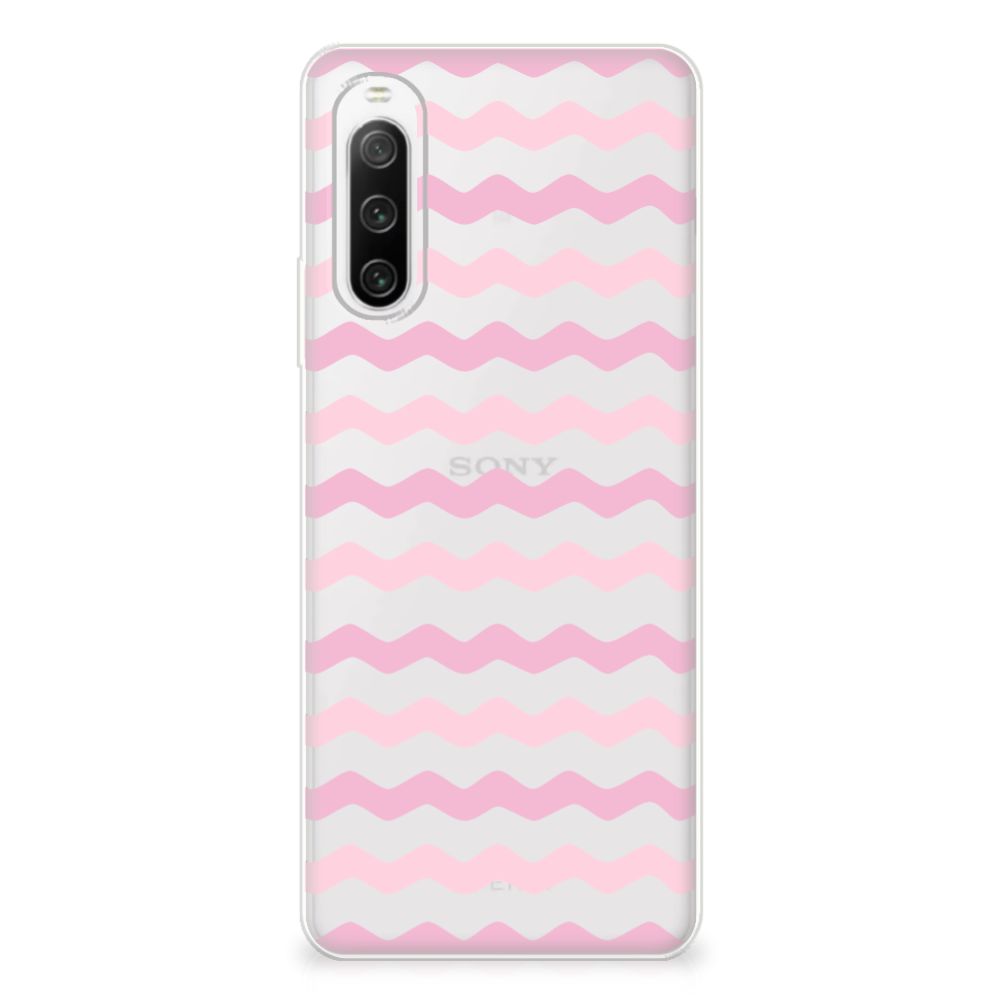 Sony Xperia 10 IV TPU bumper Waves Roze