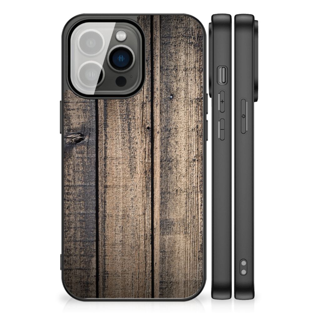 iPhone 13 Pro Houten Print Telefoonhoesje Steigerhout B2C Telecom