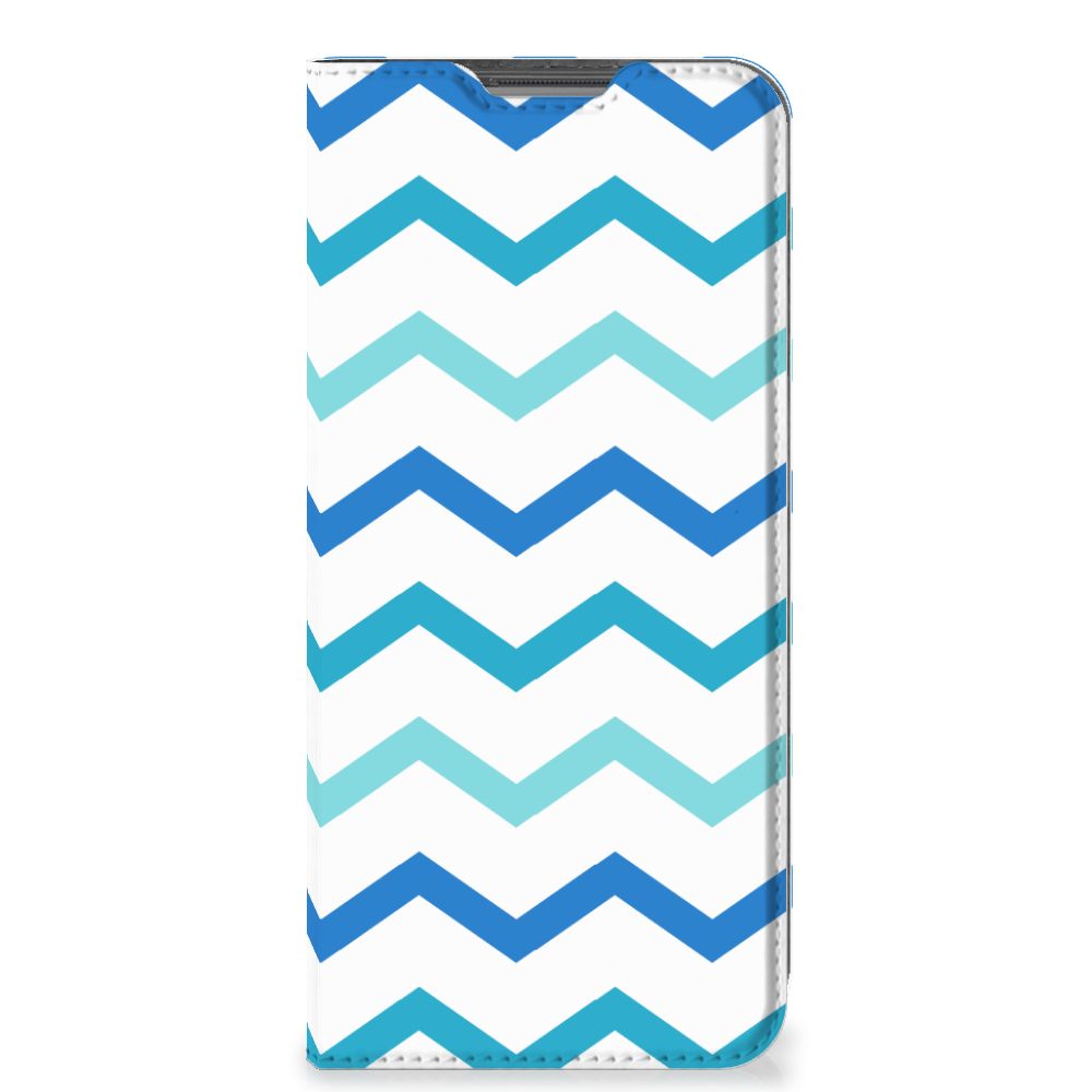 OPPO A96 | A76 Hoesje met Magneet Zigzag Blauw - B2C Telecom