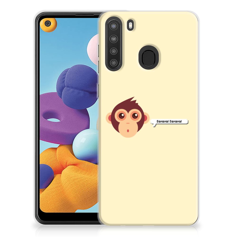 Samsung Galaxy A21 Telefoonhoesje met Naam Monkey B2C Telecom