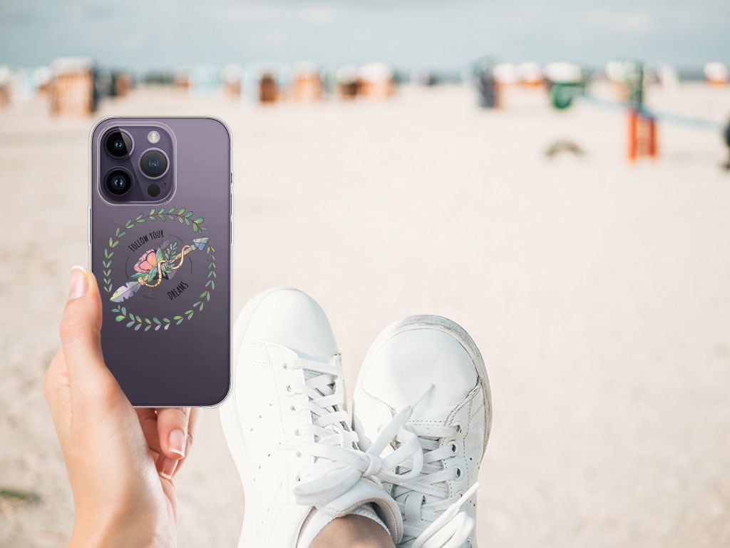 Apple iPhone 14 Pro Telefoonhoesje met Naam Boho Dreams B2C Telecom
