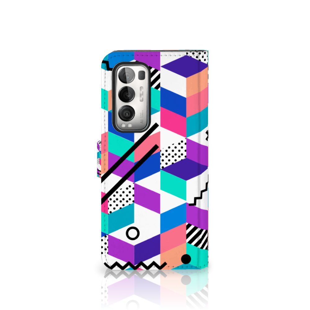 OPPO Find X3 Neo 5G Book Case Blokken Kleurrijk